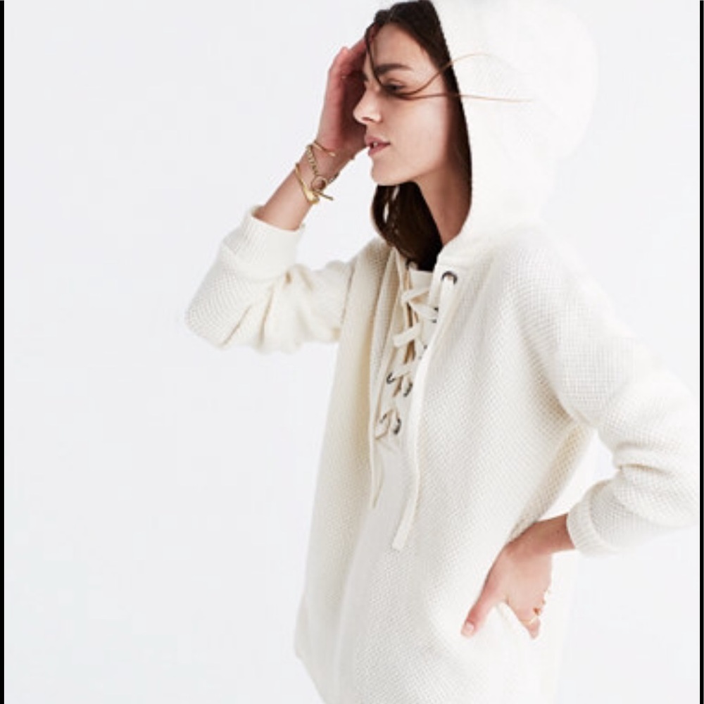 Madewell Lace up sweater